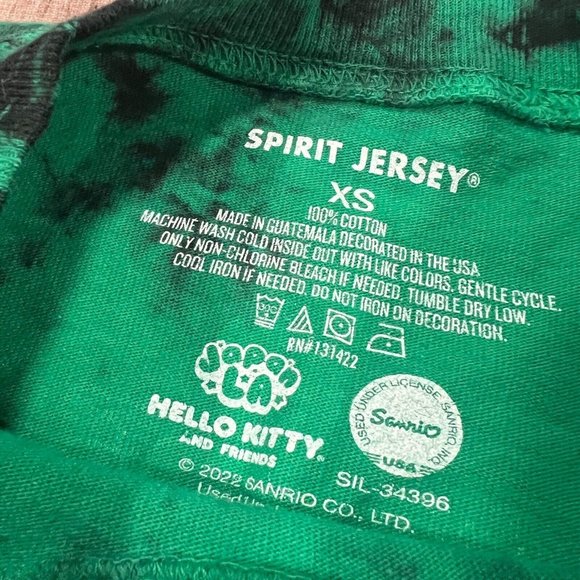 Hello Kitty & Friends x Japan LA Spirit Jersey XS Green Long Sleeve Tie Dye - Picture 3 of 5